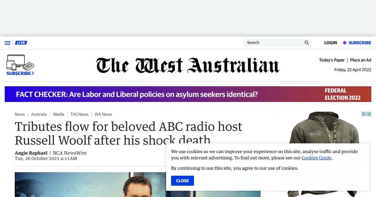 Tributes flow for beloved ABC radio host Russell Woolf after his shock death