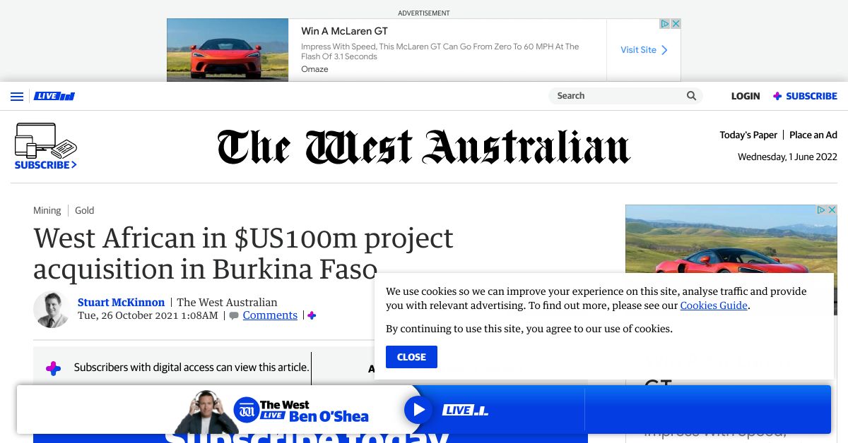 West African in US100m project acquisition in Burkina Faso