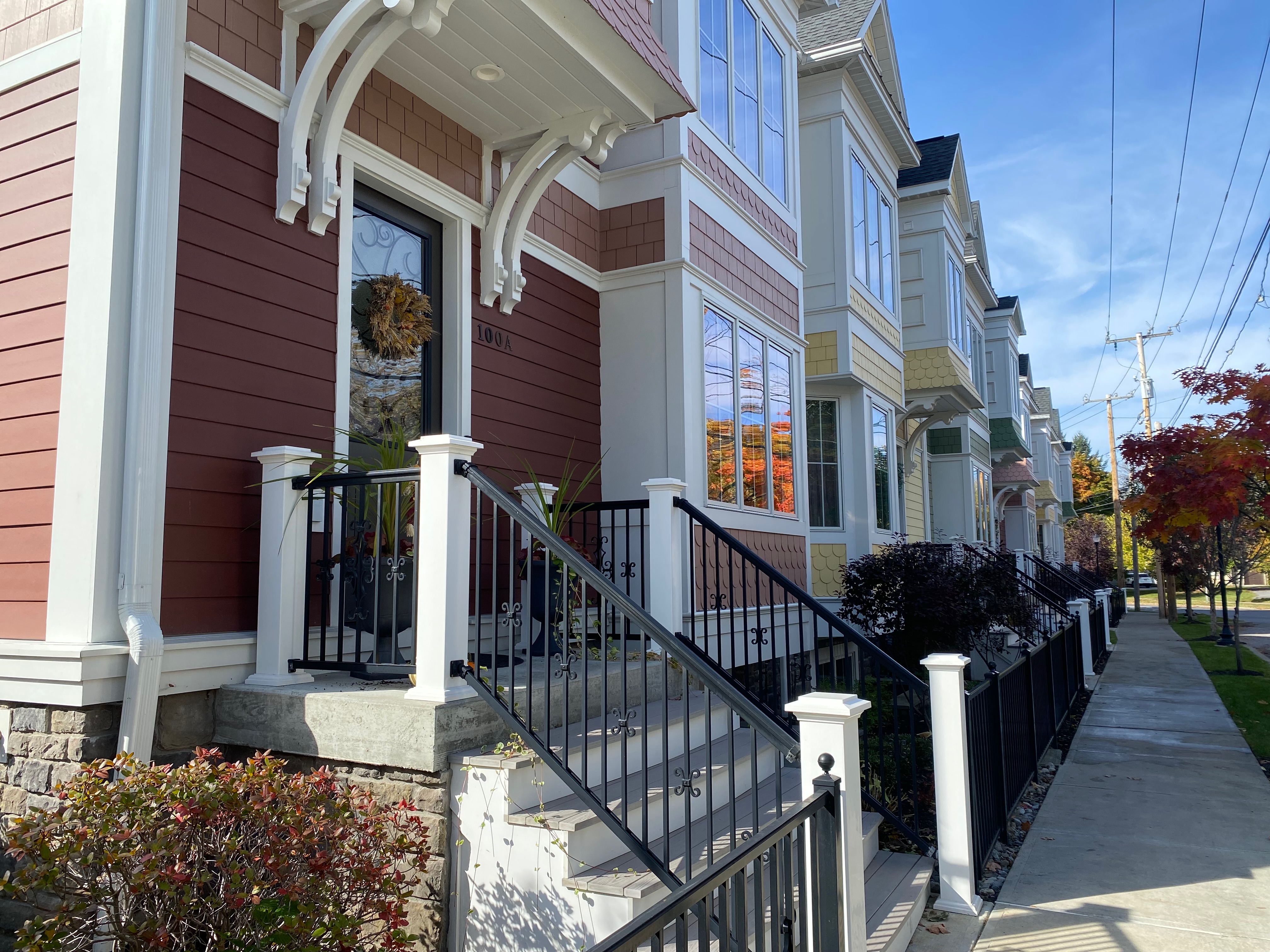 Luxury Townhome - Street View of City Square community -Victorian inspired elevations