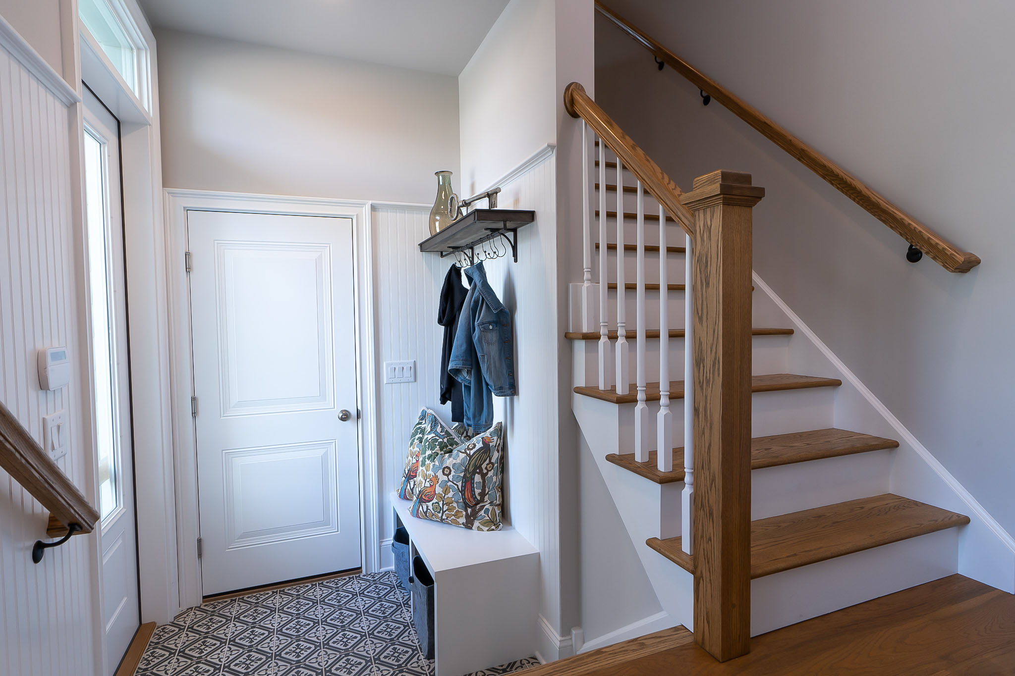 Luxury Townhome - Dedicated staircase leading to bonus room over the garage.