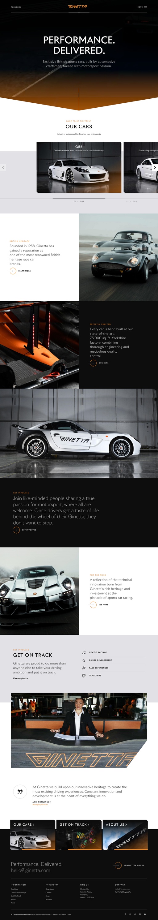 Screenshot from website top part