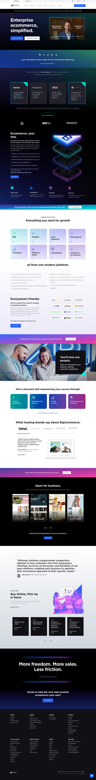 Screenshot from website top part