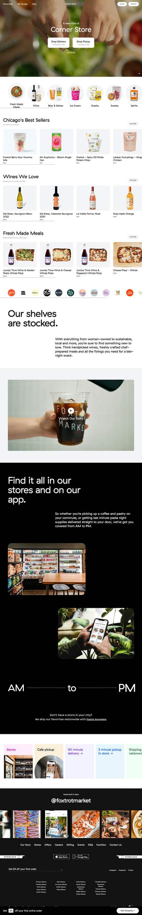 Screenshot from website top part