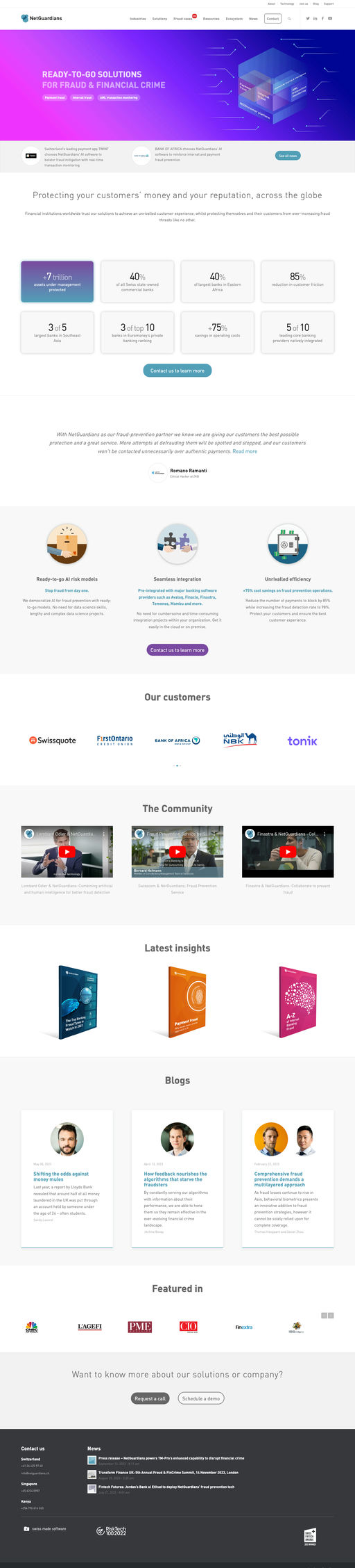 Screenshot from website top part