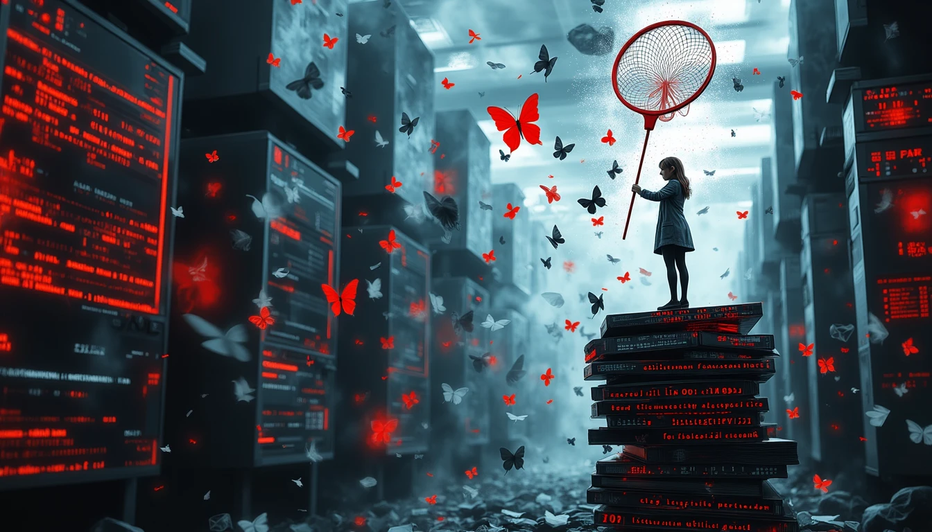 Researcher catching algorithmic bias in a data center