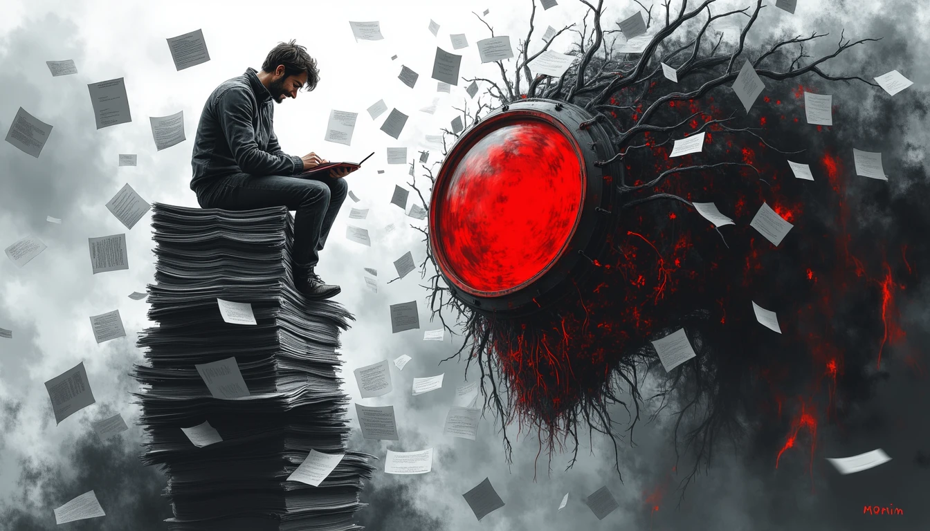 Writer battling AI script generator amid paper chaos