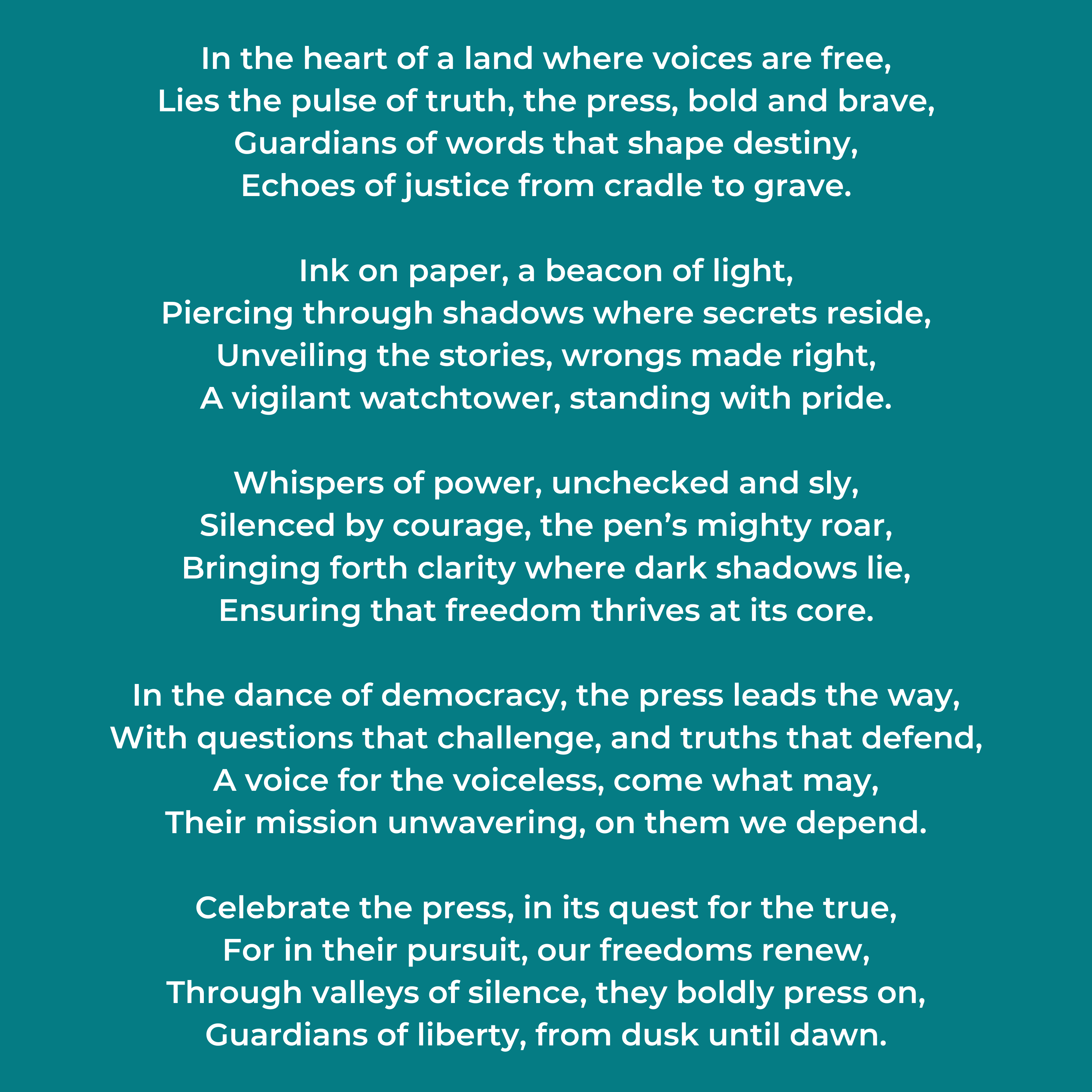 World Press Freedom Day Poem
