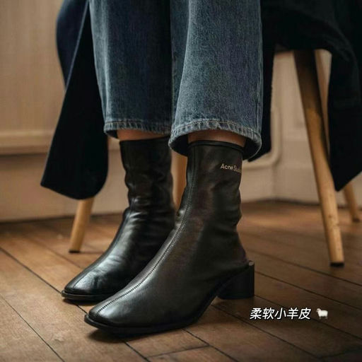 【38折！】【36/37码进】Acne Studios热门款三角跟踝靴