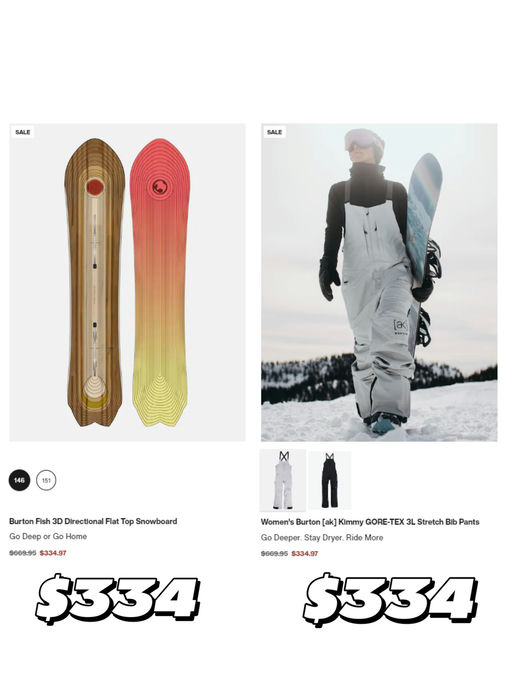 【Burton 季末大清仓】 【Deepest Deals】