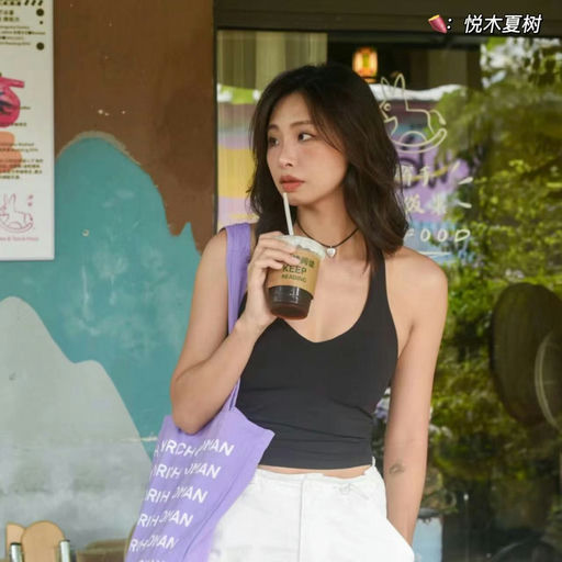 【港风大女主】lulu挂脖背心，下折