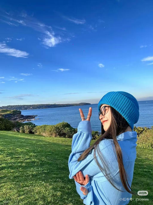 【超韩系航空蓝】Scuba立领半拉链