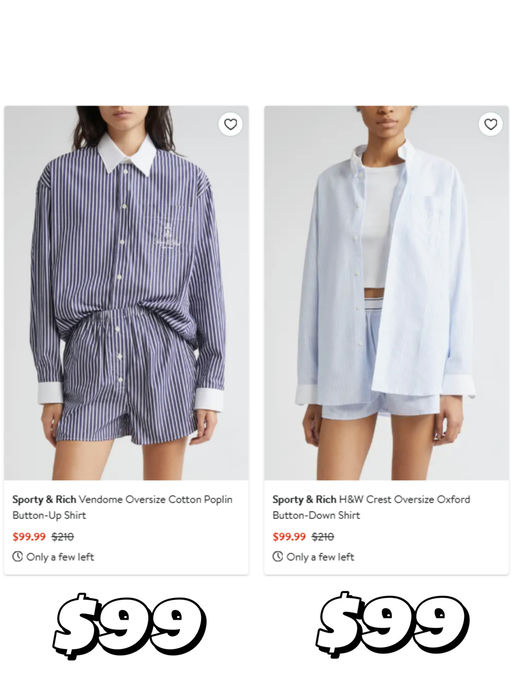 🤑【新款再降！】【Sporty & Rich 5折】