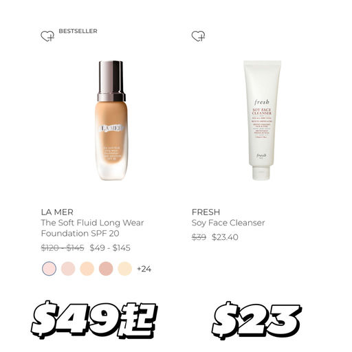 【边写边断货】Bluemercury，5折起