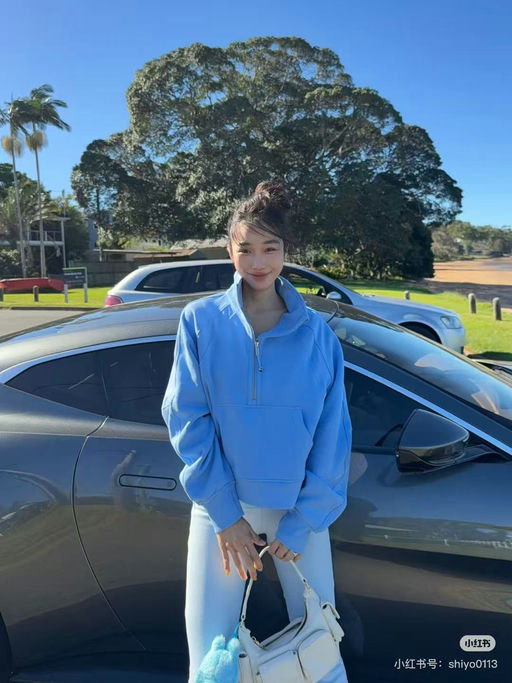 【超韩系航空蓝】Scuba立领半拉链