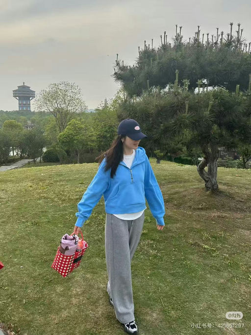 【超韩系航空蓝】Scuba立领半拉链