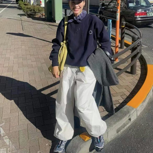 【喵喵视频同款！】Uniqlo降落伞裤，下折啦