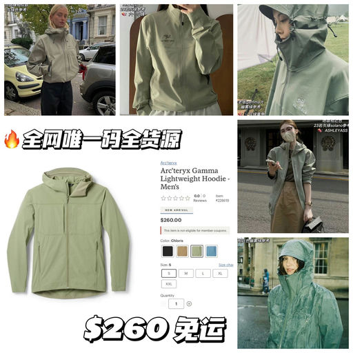 【代购束手无策】始祖鸟Gamma LT，绿色补货！