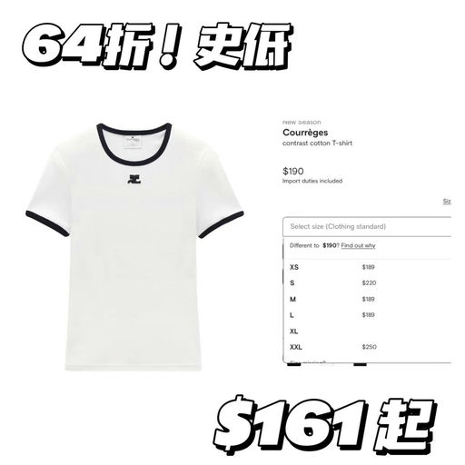 【反季史低！】Courreges，6x折