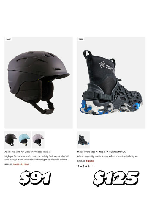 【Burton 季末大清仓】 【Deepest Deals】