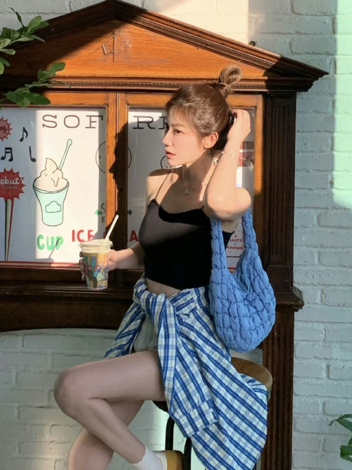 【7折】【奶蓝云朵包】