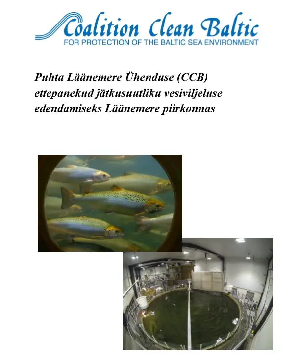 Sustainable aquaculture in the Baltic Sea region - update 2015 (Estonian)