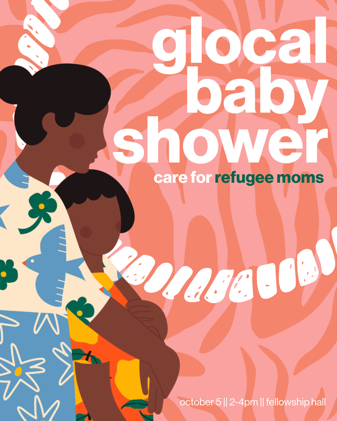 We're hosting another baby shower for a few refugee moms on October 5th, from 2-4pm, in partnership with our friends at Glocal. We won't be doing a baby registry this time, so please just bring all things baby in gender neutral colors. Thank you for your generosity towards our new neighbors!