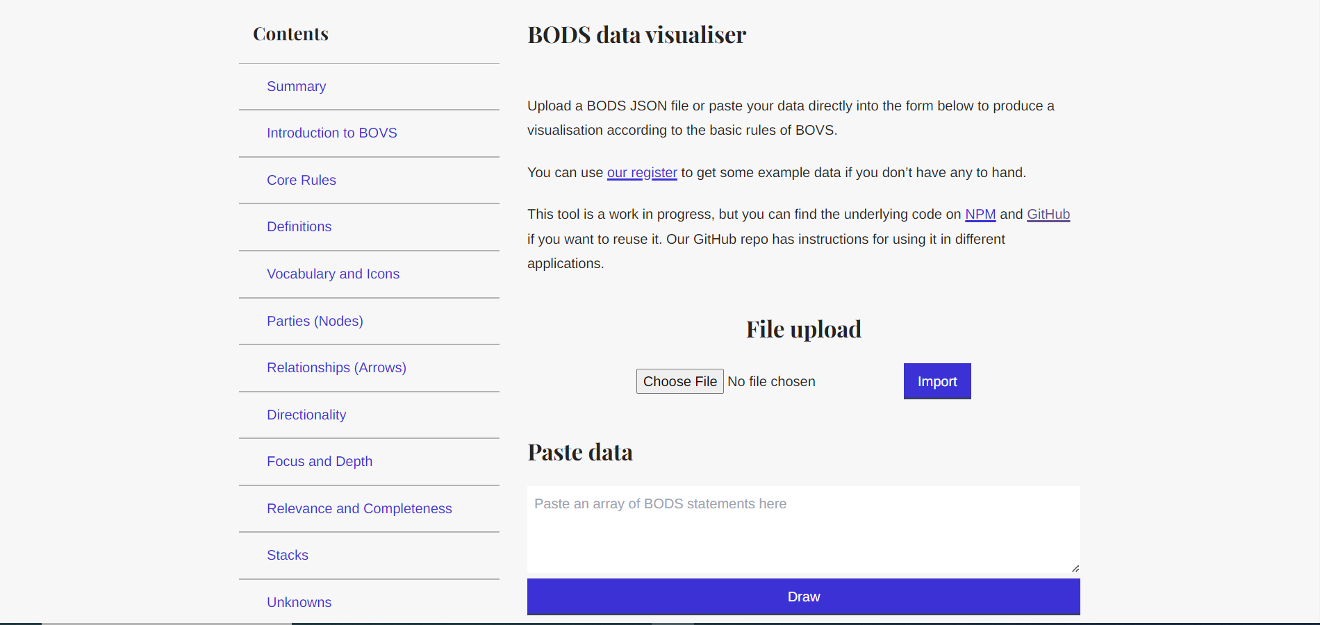 Benefitial Ownership Data Standard (BODS) data visualiser
