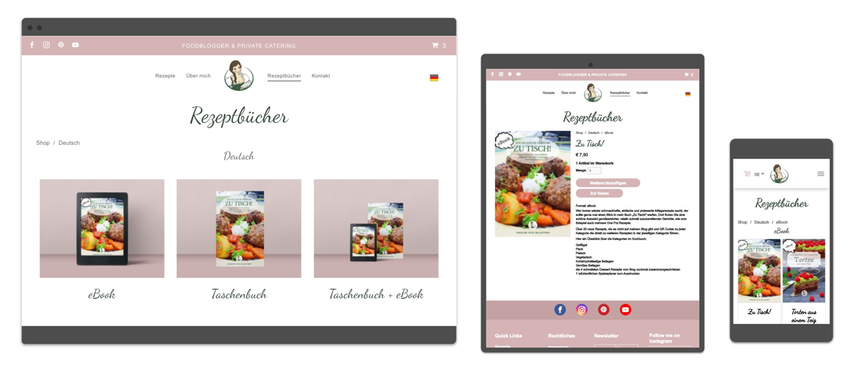 Website Referenz Aux Delices de Caroline