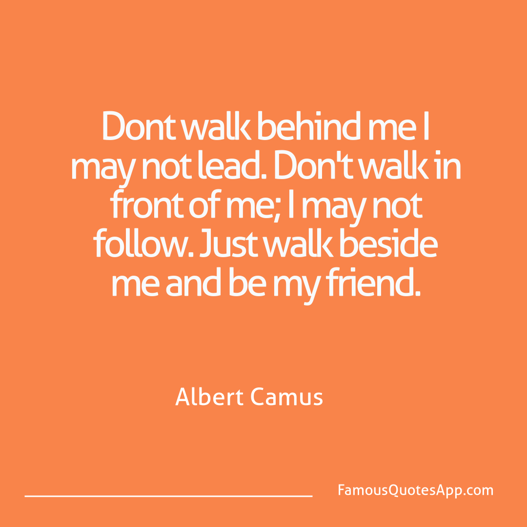 People Albert Camus Dont walk behind me