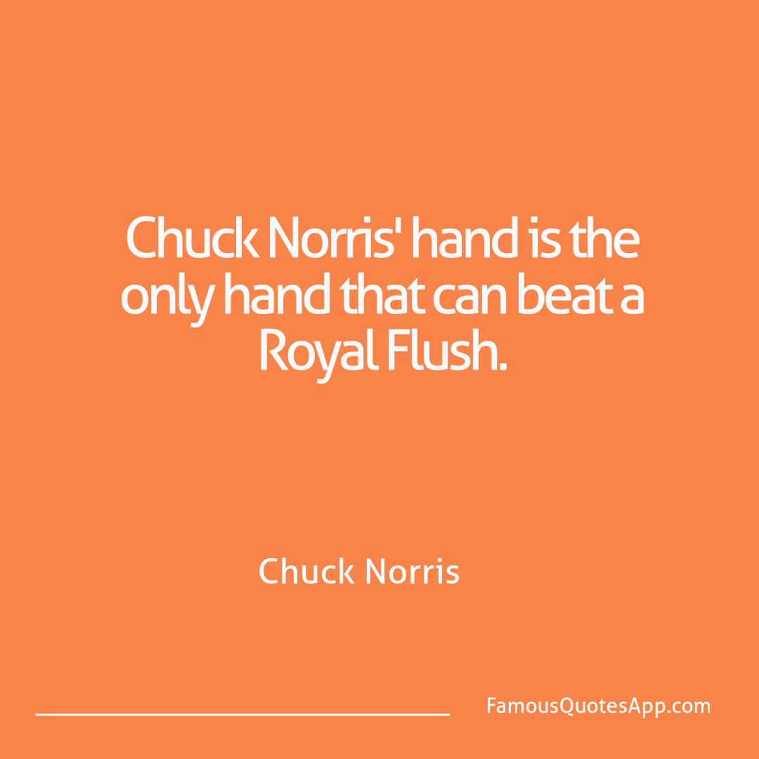 Chuck Norris Chuck Norris Chuck Norris' hand i
