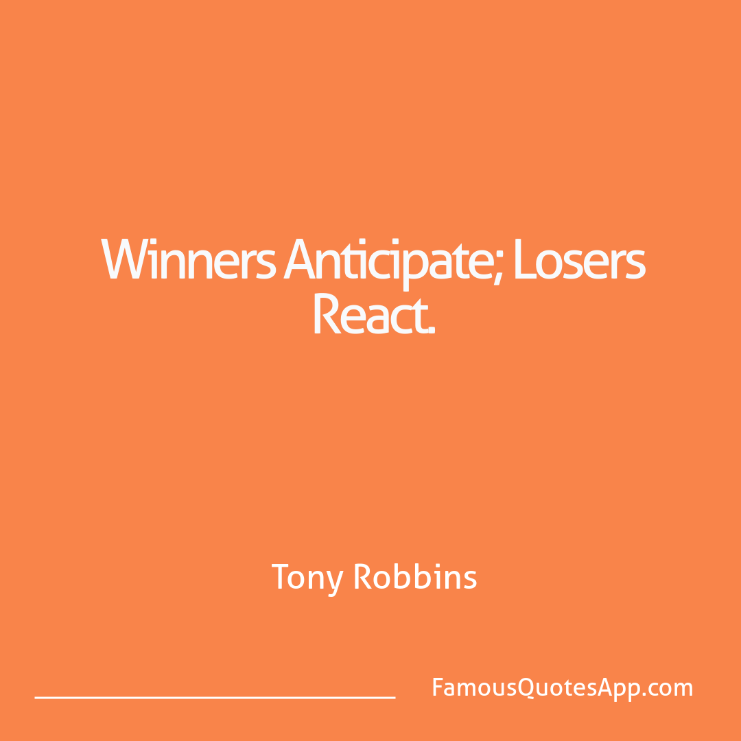 Success Tony Robbins Winners Anticipate;