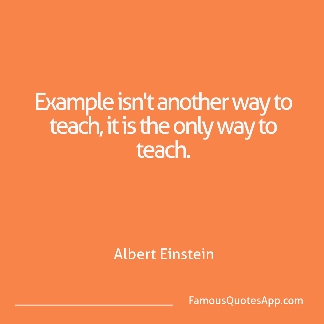 Wisdom Albert Einstein Example isn't anothe