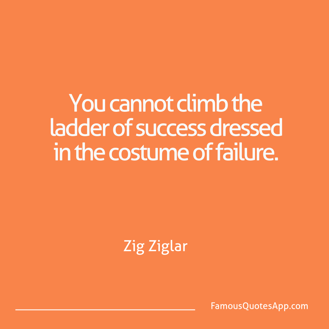 Failure Zig Ziglar You cannot climb the