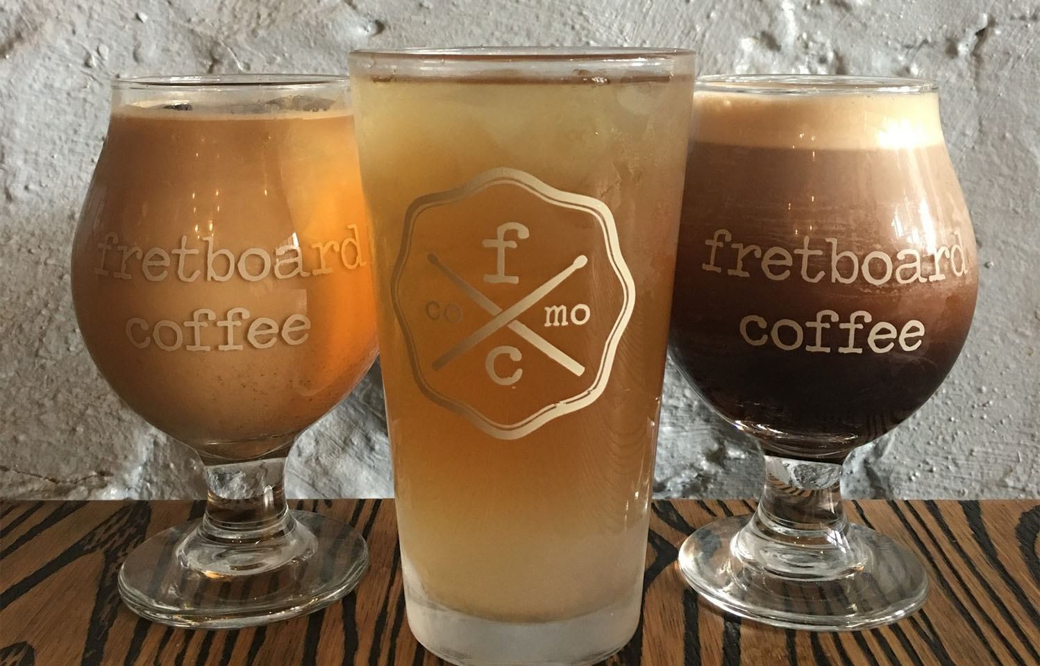 Get your morning coffee from Fretboard Coffee in Columbia, MO.
