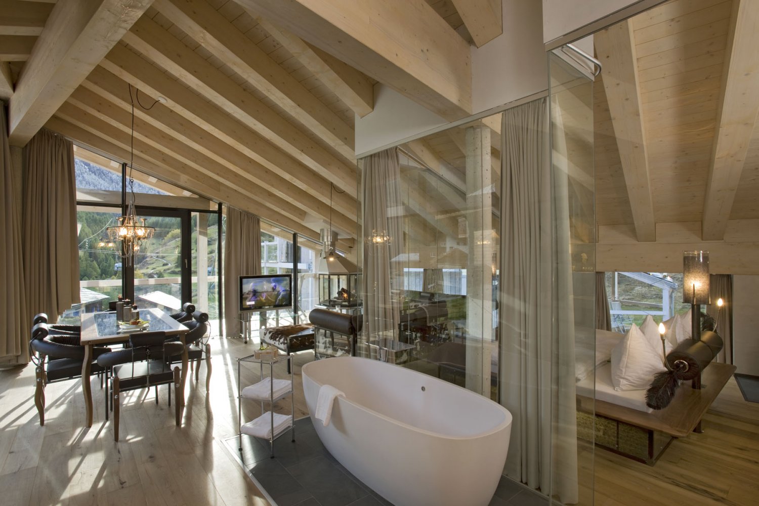 Matterhorn FOCUS - Luxury ski hotel gallery image 3 showing alpine architecture, interior design, or mountain views