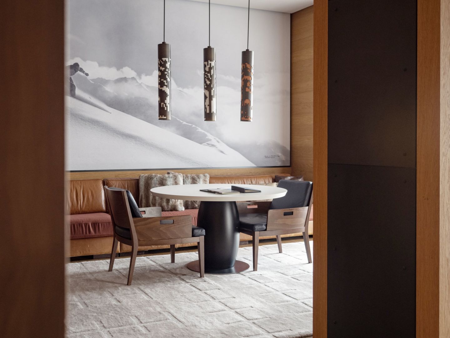 The Chedi Andermatt - Luxury ski hotel gallery image 19 showing alpine architecture, interior design, or mountain views