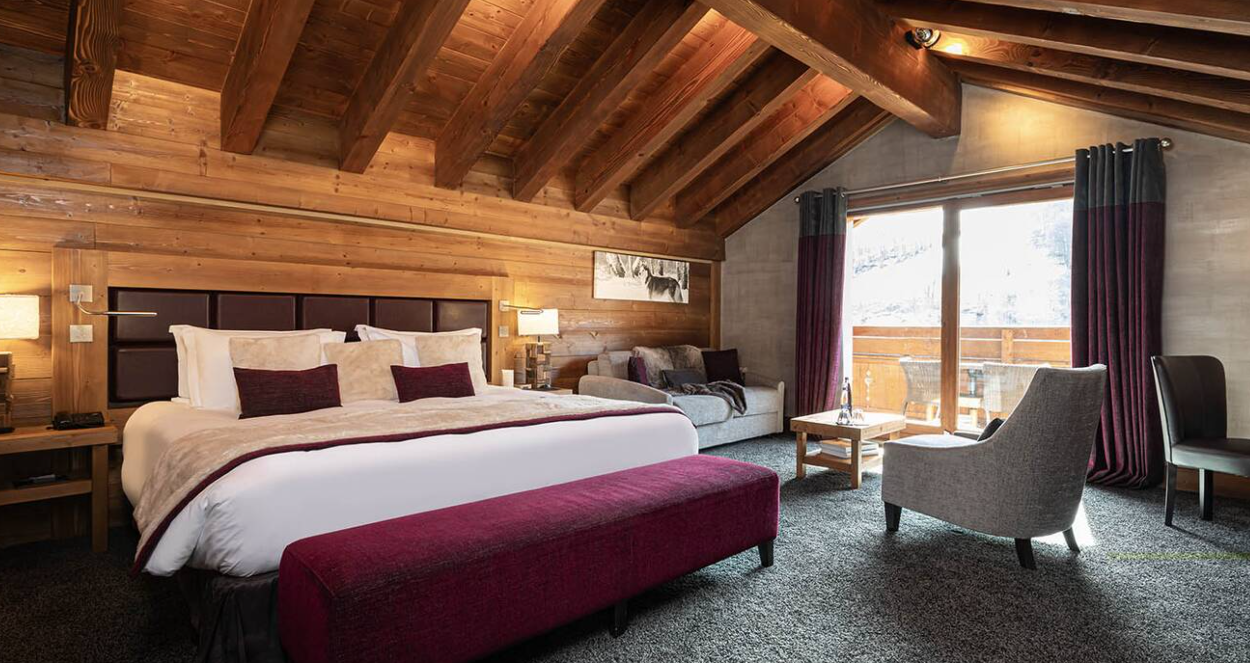 Le Kaïla - Luxury ski hotel gallery image 16 showing alpine architecture, interior design, or mountain views