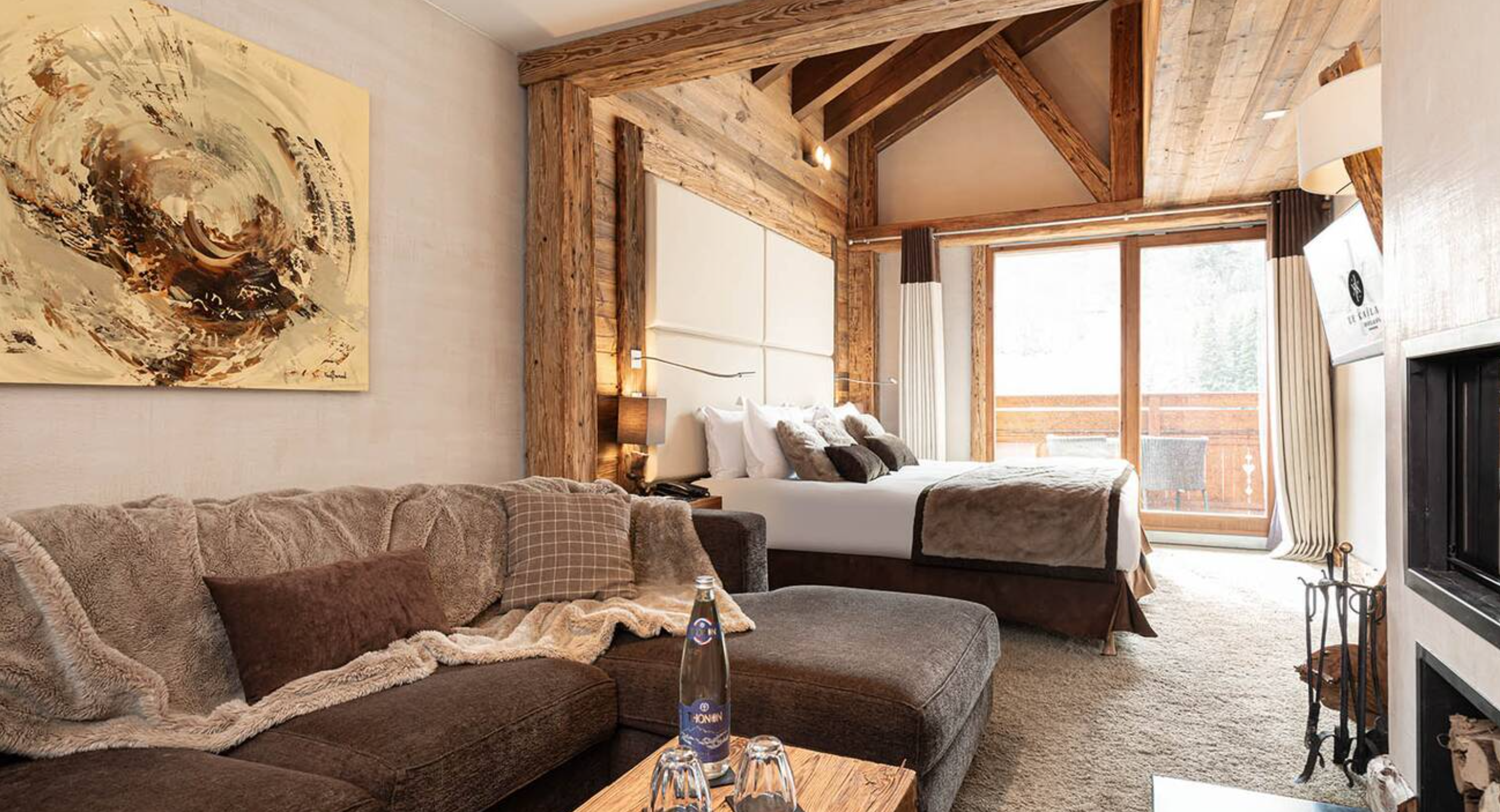 Le Kaïla - Luxury ski hotel gallery image 18 showing alpine architecture, interior design, or mountain views