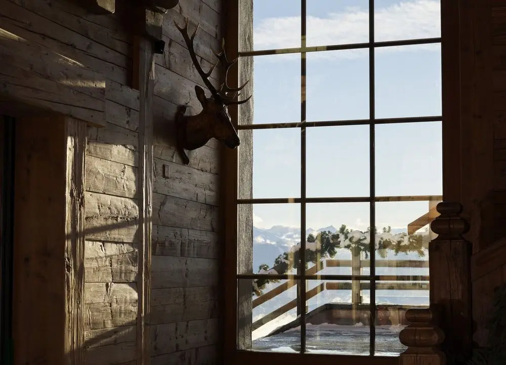 LeCrans Hotel & Spa - Luxury ski hotel gallery image 7 showing alpine architecture, interior design, or mountain views