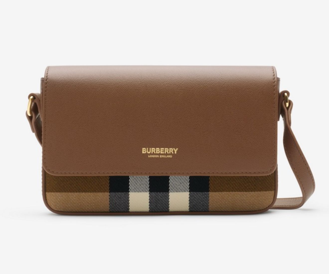 Burberry Vintage Check Brown Crossbody Bag