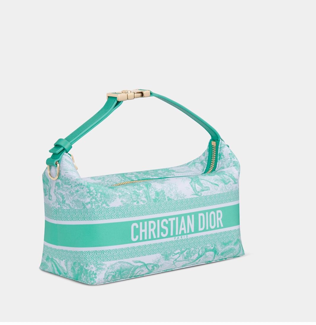 Aqua Toile de Jouy Soft Hobo