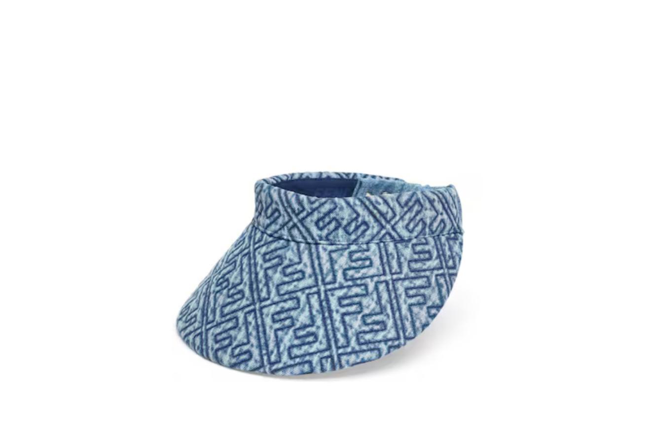 Fendi Women’s FF Monogram Denim Visor – Blue