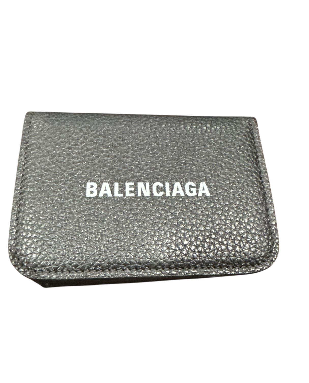 Balenciaga Grain Leather Compact Wallet – Black