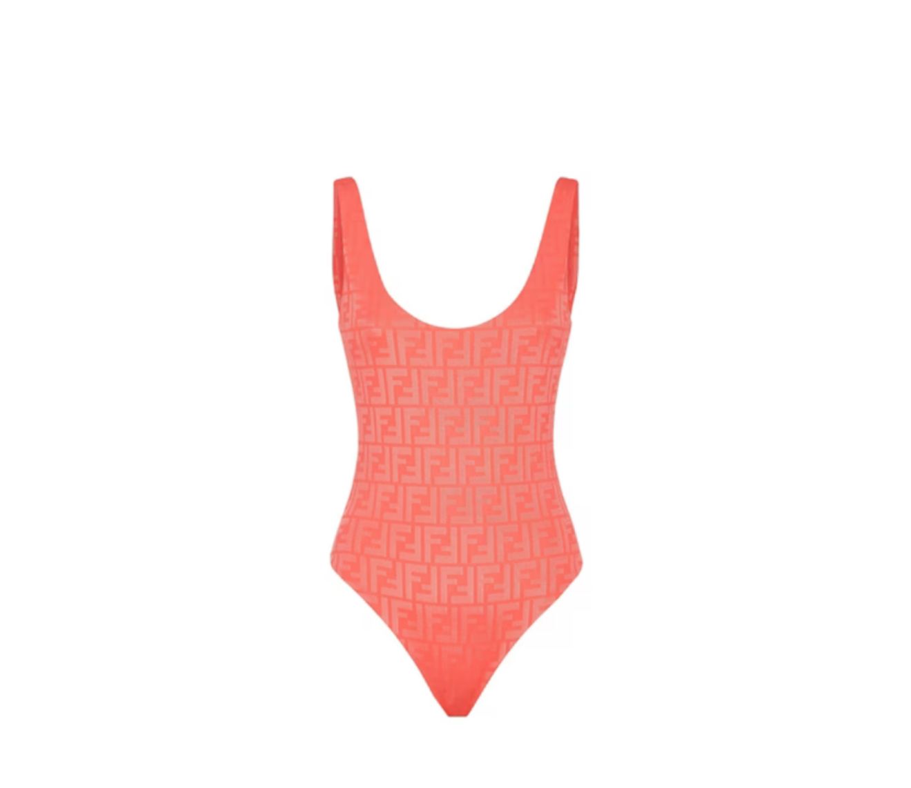 Fendi Women’s FF Monogram Swimsuit – Coral