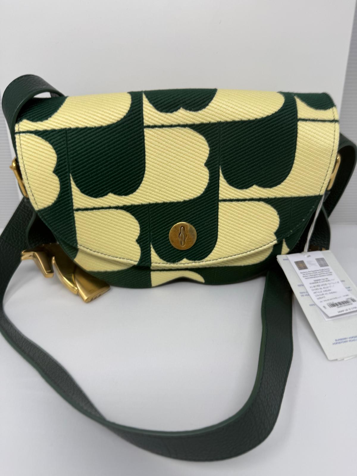 Burberry Chessboard Canvas Satchel – Green & Cream