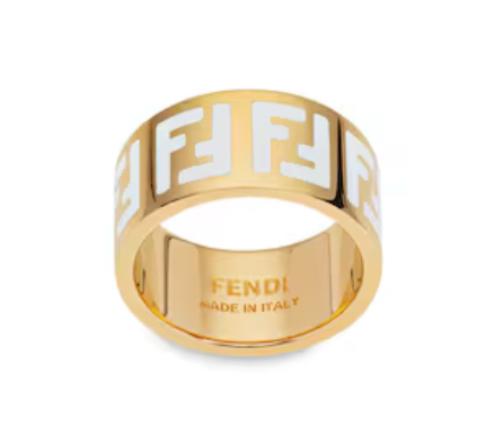 Fendi Roma Enamel Logo Ring