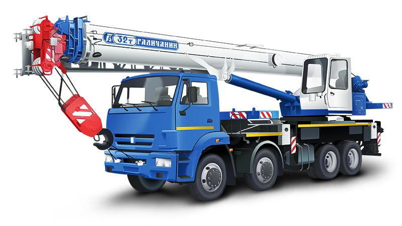 Автокран Галичанин КС-55729-1В 32 тонны 31 м на шасси + 9 м гусек КАМАЗ-6540