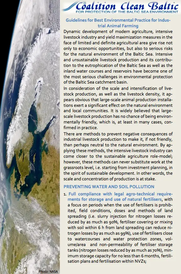 Guidelines for Best Environmental Practice for Industrial Animal Farming