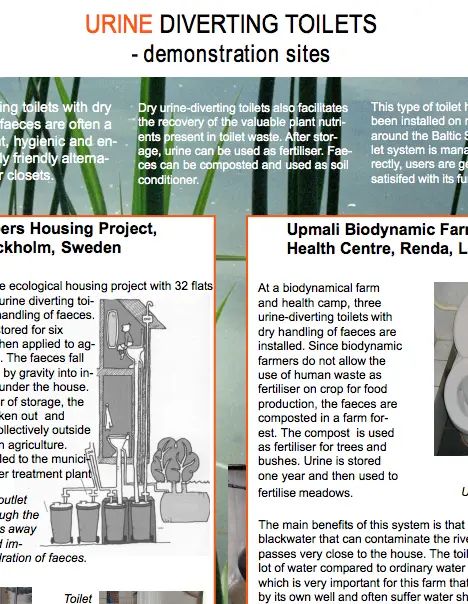 Urine Diverting Toilets - Demonstration Sites