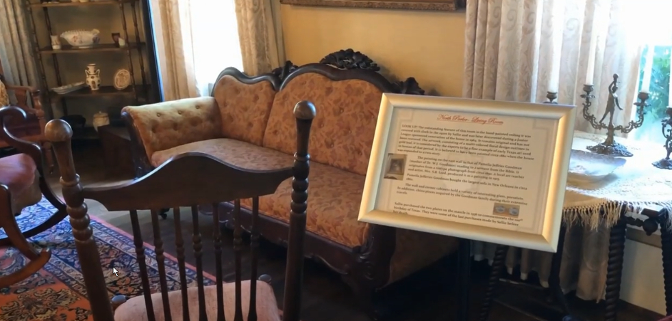 Sitting room at the Goodman-LeGrand House & Museum in Tyler, TX